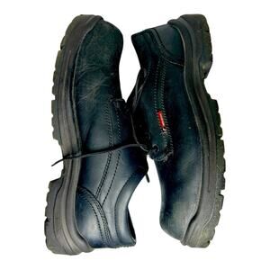 Red Wing King Toe black leather steel toed Oxford oil resistant work shoes.  13D